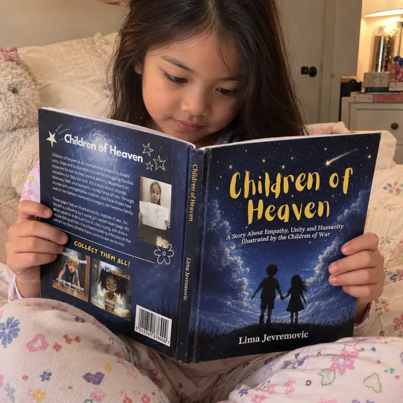 A girl reading the book under a blanket